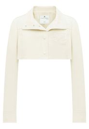 Courrèges vinyl iconic cropped jacket - White