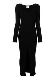 Courrèges ribbed-knit long dress - Black