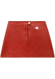 Courrèges Iconique vinyl A-Line skirt - Red