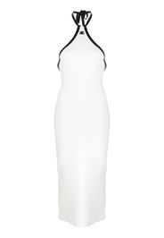 Courrèges contrasting-trim cotton dress - White