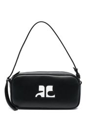 Courrèges Camera leather shoulder bag - Black