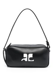 Courrèges Réédition leather shoulder bag - Black