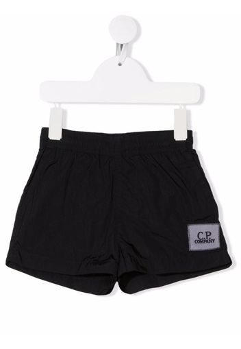 C.P. Company Kids logo-patch swim shorts - Blue