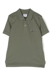 C.P. Company Kids chest logo-patch polo shirt - Green