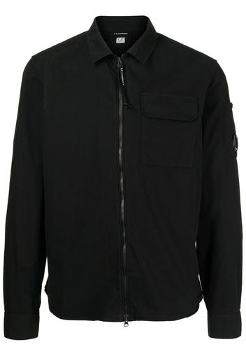 C.P. Company Lens-detail zip-fastening shirt jacket - Black
