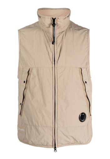 C.P. Company logo-patch gilet - Neutrals