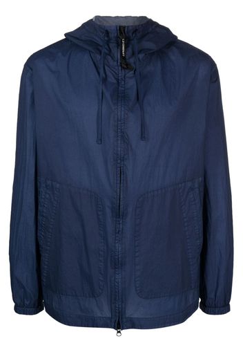 C.P. Company logo-print hooded jacket - Blue