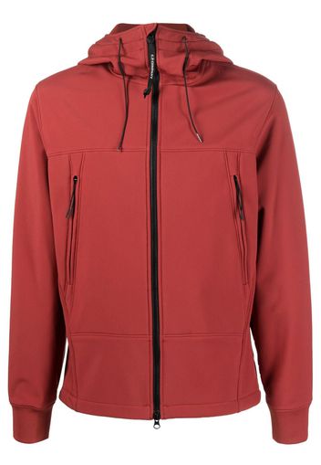 C.P. Company zip-up stretch-cotton hooded jacket - Red