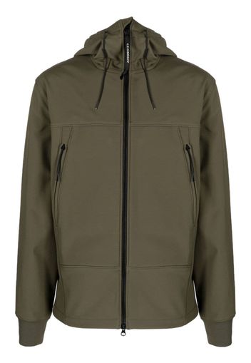 C.P. Company Goggles-detail zip-up hooded jacket - Green