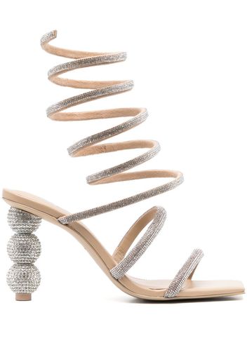 Cult Gaia Lislie spiral-design 102mm sandals - Neutrals