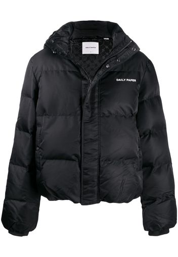 logo-print down jacket