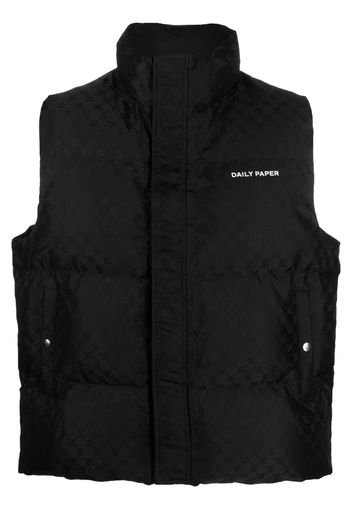 Daily Paper monongram Pondo padded gilet - Black