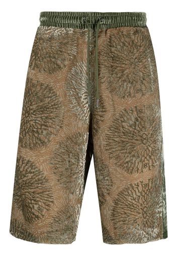 Daily Paper abstract-print bermuda shorts - Green