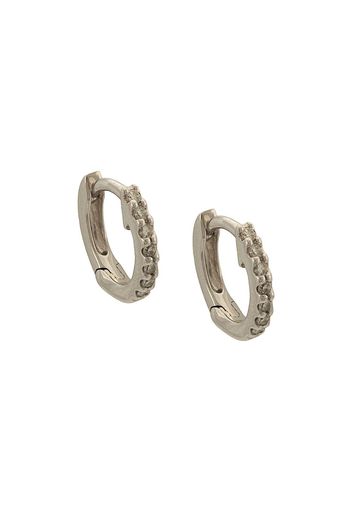 Dana Rebecca Designs 14kt white gold diamond huggies - Silver