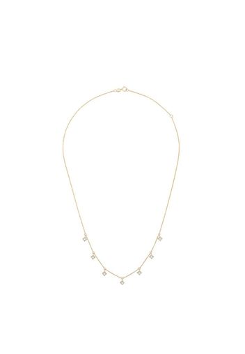 14K yellow gold diamond charm necklace