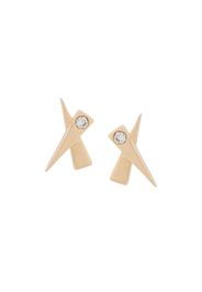 Daou 18kt yellow gold Kiss diamond earring