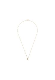 Daou 18kt yellow gold Kiss diamond pave pendant necklace