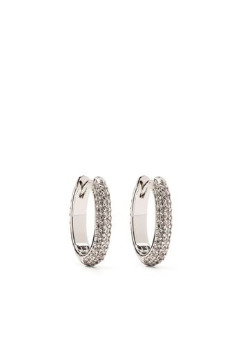 DARKAI crystal-embellished small hoops - Silver