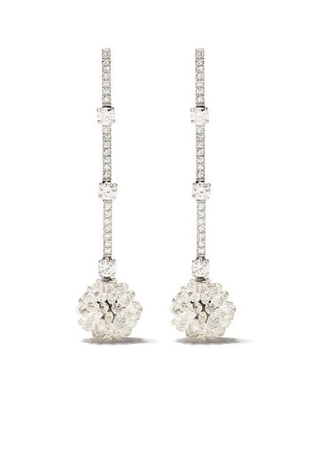 18kt white gold diamond Briolette pendant earrings