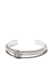 18kt white gold diamond Pearl Rose bangle