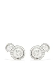 18kt white gold diamond Rose Cut Forever Double Disc earrings