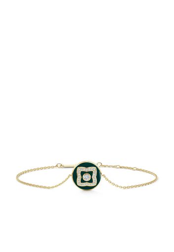 De Beers Jewellers 18kt yellow gold Enchanted Lotus diamond and enamel bracelet - Green