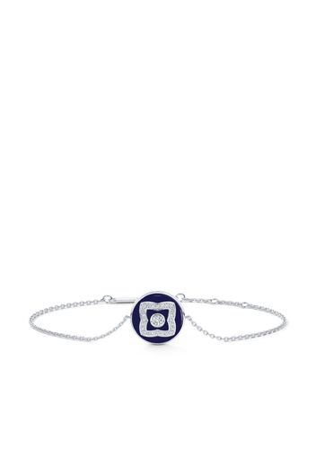 De Beers Jewellers 18kt white gold Enchanted Lotus diamond and enamel bracelet - Blue