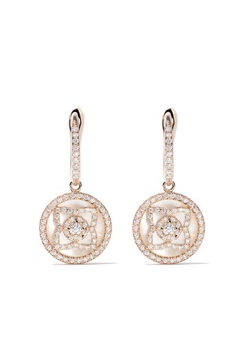 De Beers 18kt rose gold Enchanted Lotus mother-of-pearl and diamond sleeper earrings