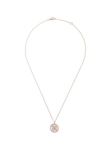 De Beers 18kt rose gold Enchanted Lotus Openwork Medal diamond necklace