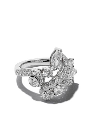 De Beers 18kt white gold Adonis Rose cluster diamond ring