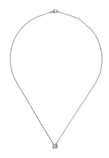 De Beers 18kt white gold My First De Beers Aura princess-cut diamond pendant necklace