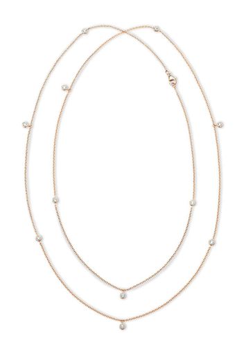 18kt rose gold diamond Clea long necklace