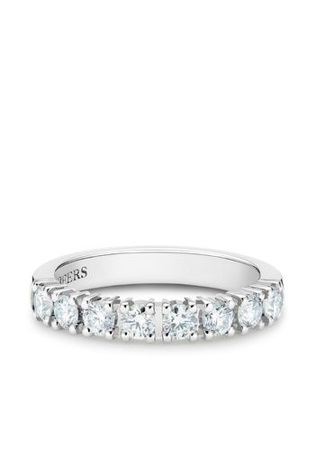 platinum DB Classic half diamond eternity band