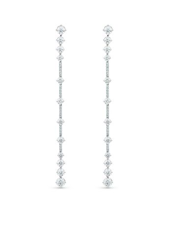 18kt white gold diamond Arpeggia one line earrings