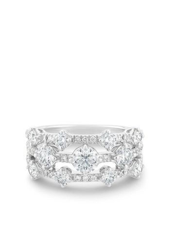 18kt white gold Arpeggia diamond three row ring