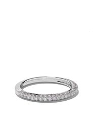 De Beers 18kt white gold DB Darling half pavé diamond band