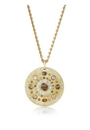 18kt yellow gold Talisman Large Medal diamond pendant necklace