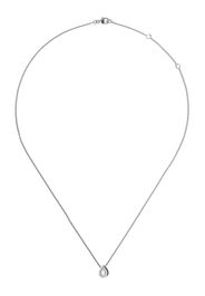 De Beers 18kt white gold My First De Beers Aura pear-shaped diamond pendant necklace
