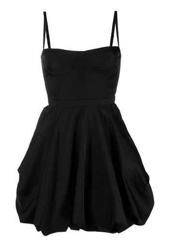 Del Core sweetheart-neck puffball-skirt minidress - Black