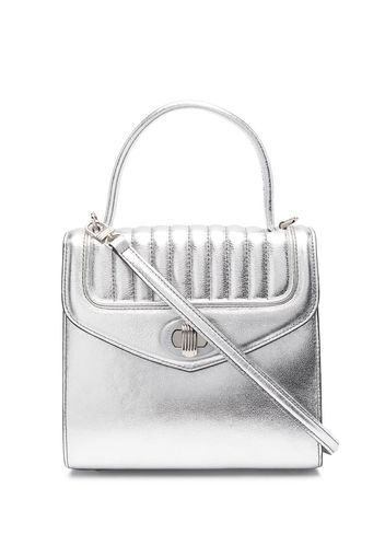 DELAGE Freda metallic leather tote bag - Grey