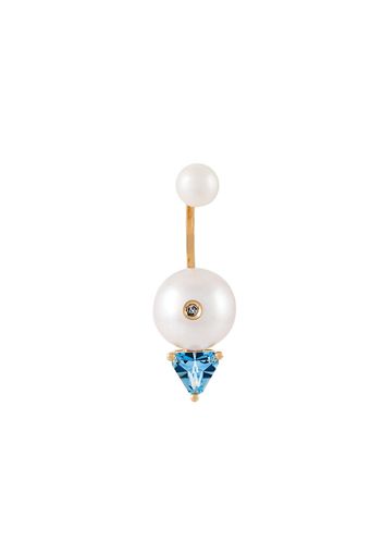 Delfina Delettrez 'Trillion' diamond earring - White