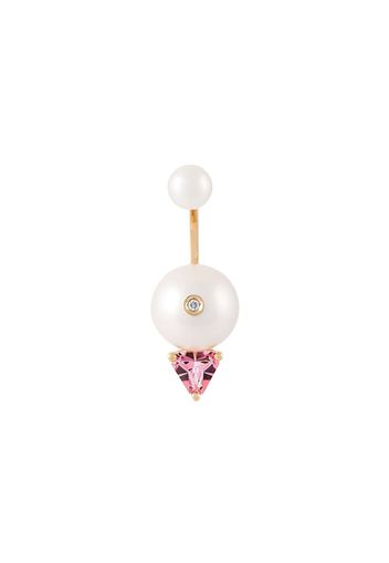 Delfina Delettrez 'Trillion' diamond earring - White