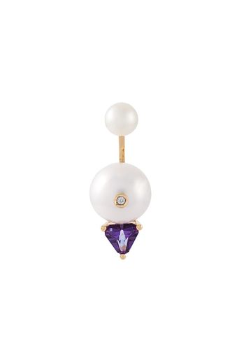 Delfina Delettrez 'Trillion' diamond earring - White