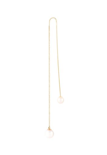 Delfina Delettrez 18kt gold Fishing For Compliments pearl earring - Metallic