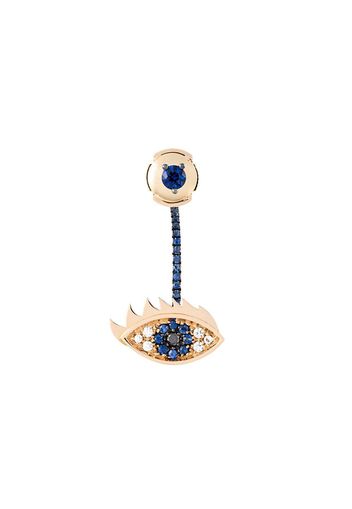 Delfina Delettrez 'Eyes on me piercing' diamond and sapphire earring - Metallic