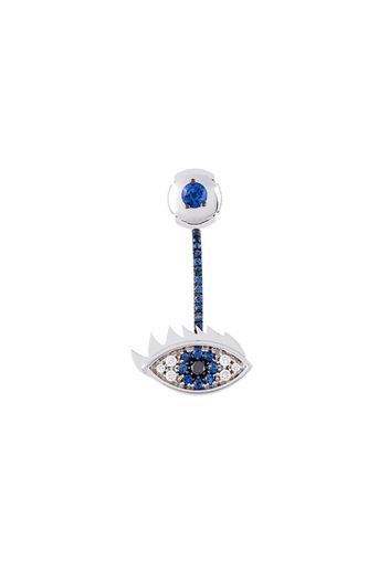 Delfina Delettrez 'Eyes on me' diamond and sapphire earring - Metallic