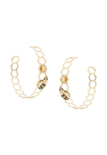 Delfina Delettrez geometric bee earrings - Metallic