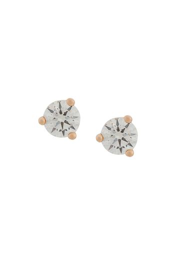 Delfina Delettrez 18kt rose gold Dots Solitare round diamond stud earrings