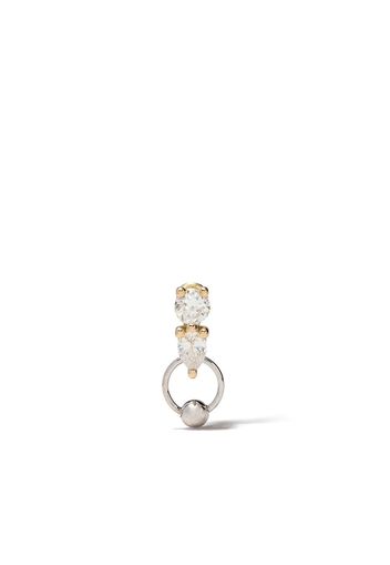 Delfina Delettrez 18kt white and yellow gold Two in One diamond earring - Yellow Gold/White Gold