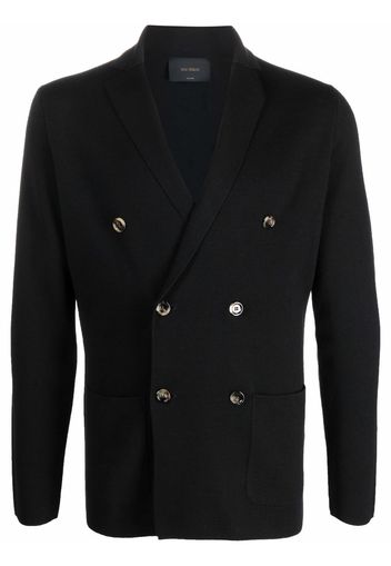 Dell'oglio double-breasted merino wool blazer - Black